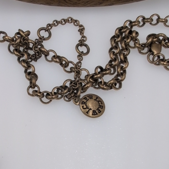 J. Crew Gold and Brown Bib Necklace with Intricate Metalwork - Picture 6 of 6